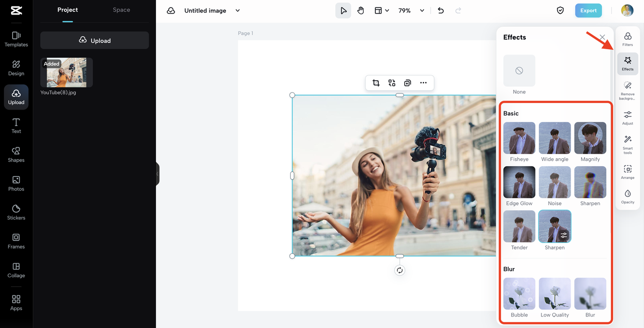 blur image tool