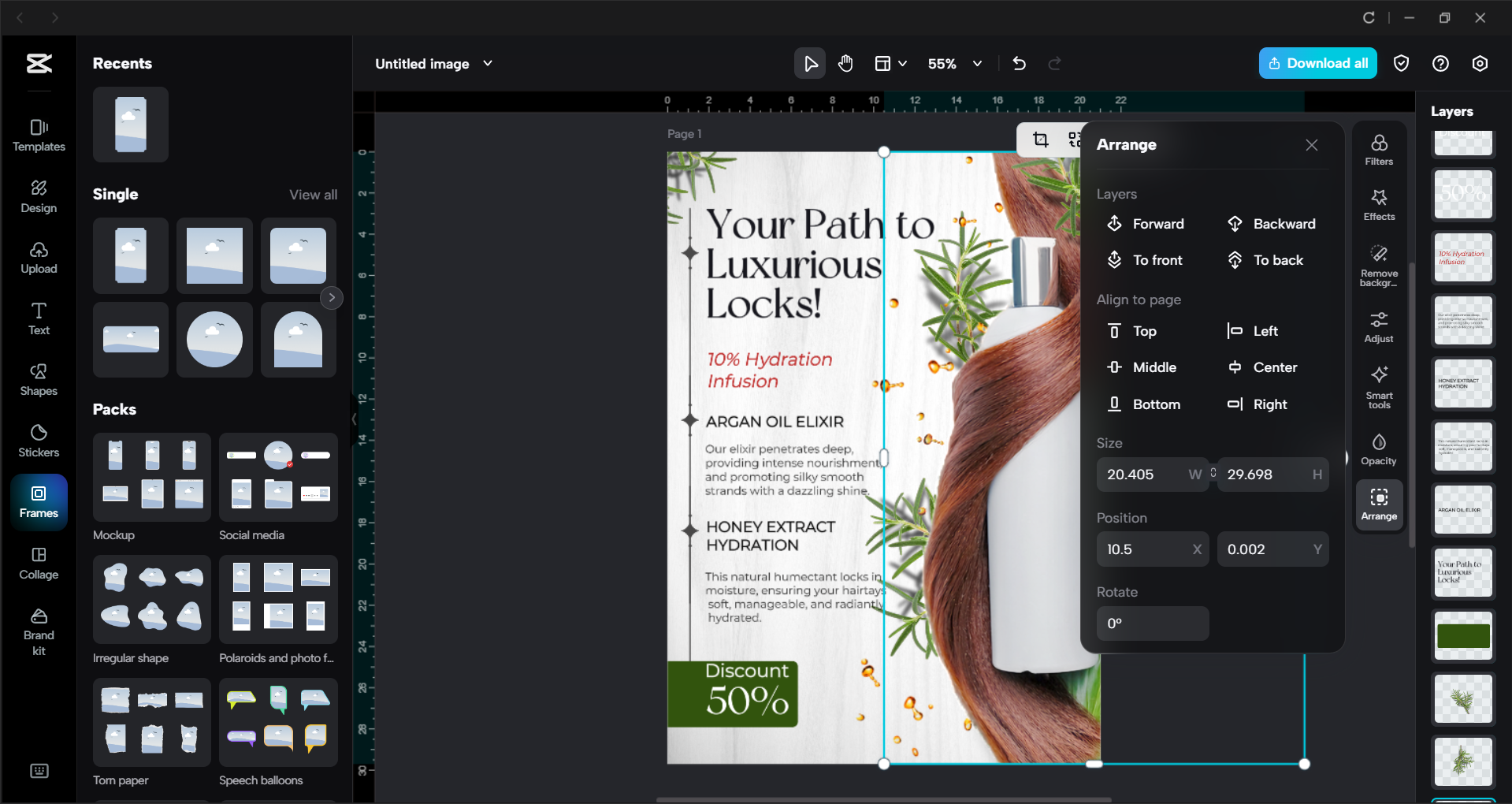 Interface of the CapCut desktop video editor - a quick way to make flyers