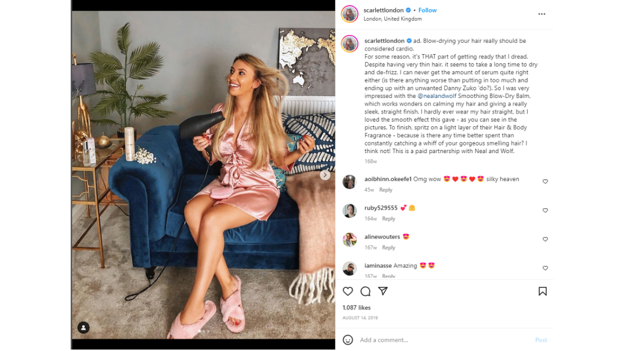 Sponsored content and product placements