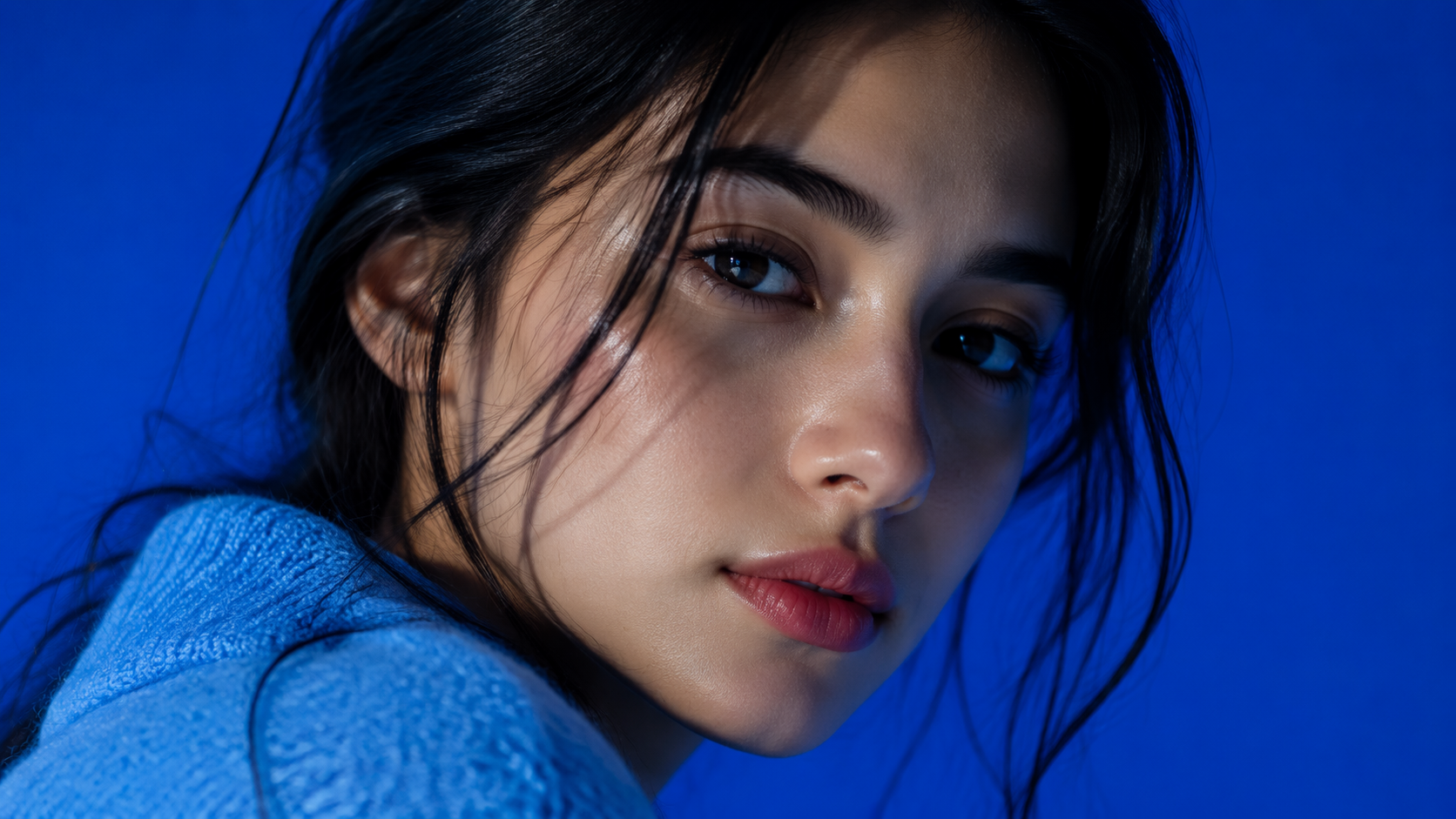 Dreamina Xanh da trời Close-Up Portrait DP Nhắc nhở anh hùng ví dụ 3