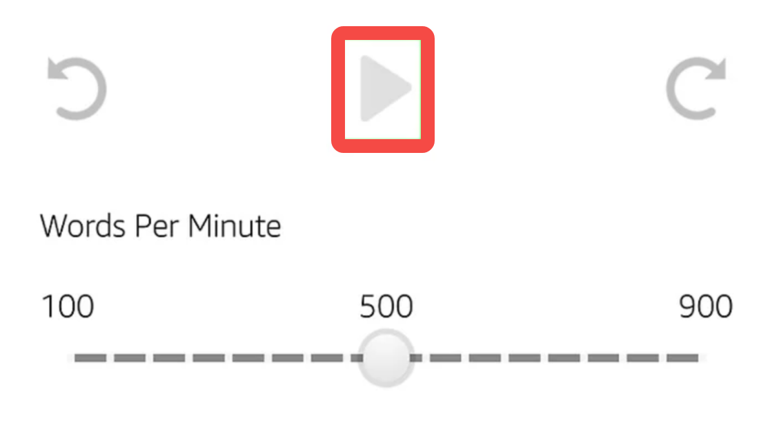 Playing and adjusting voice on Kindle
