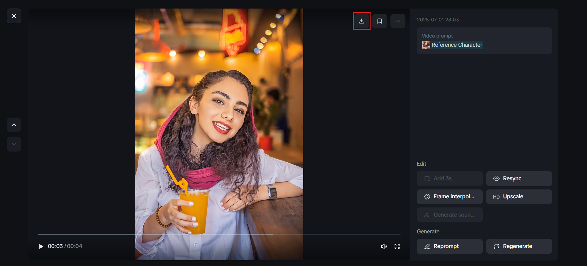 Simpan video berbicara Anda