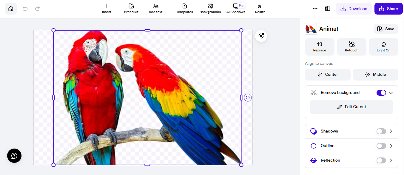 Removedor de fundo de imagem Photoroom