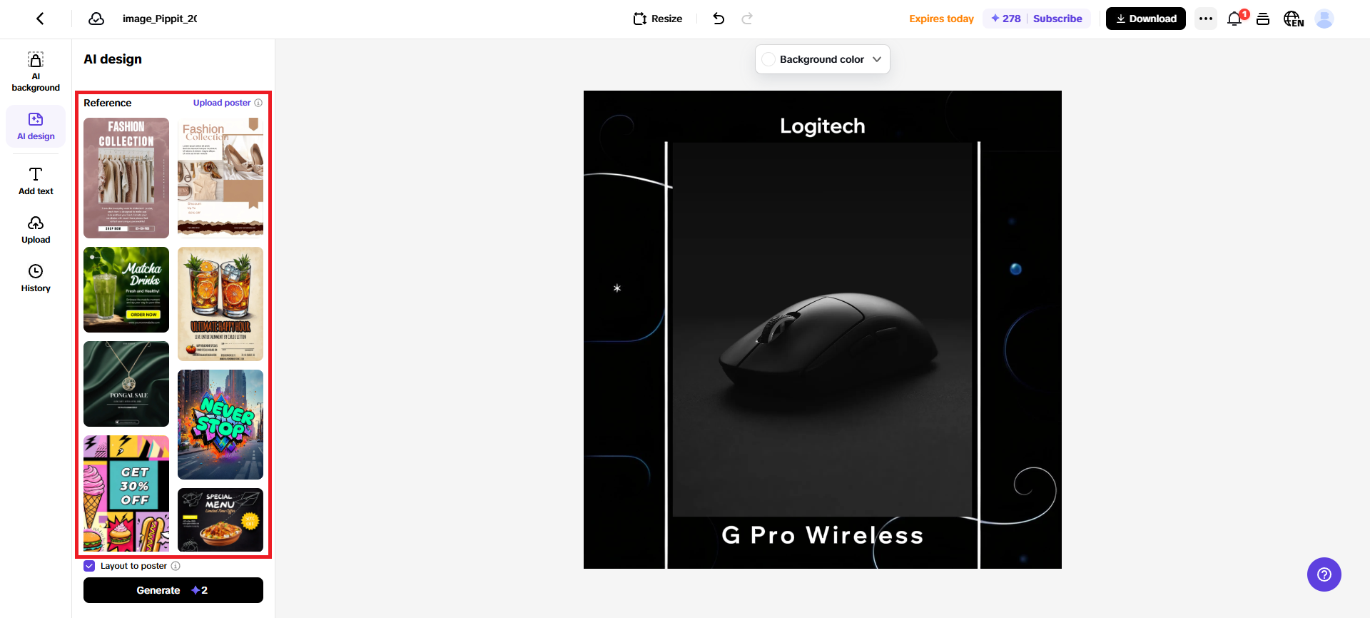 Customizable templates