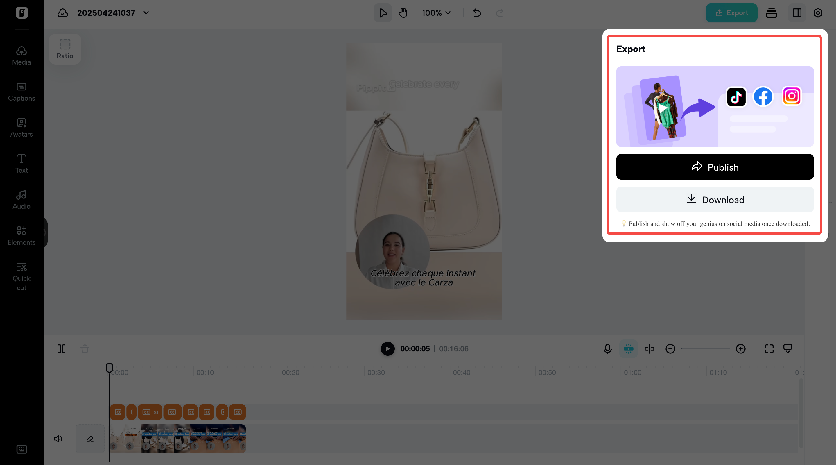Videó exportálása