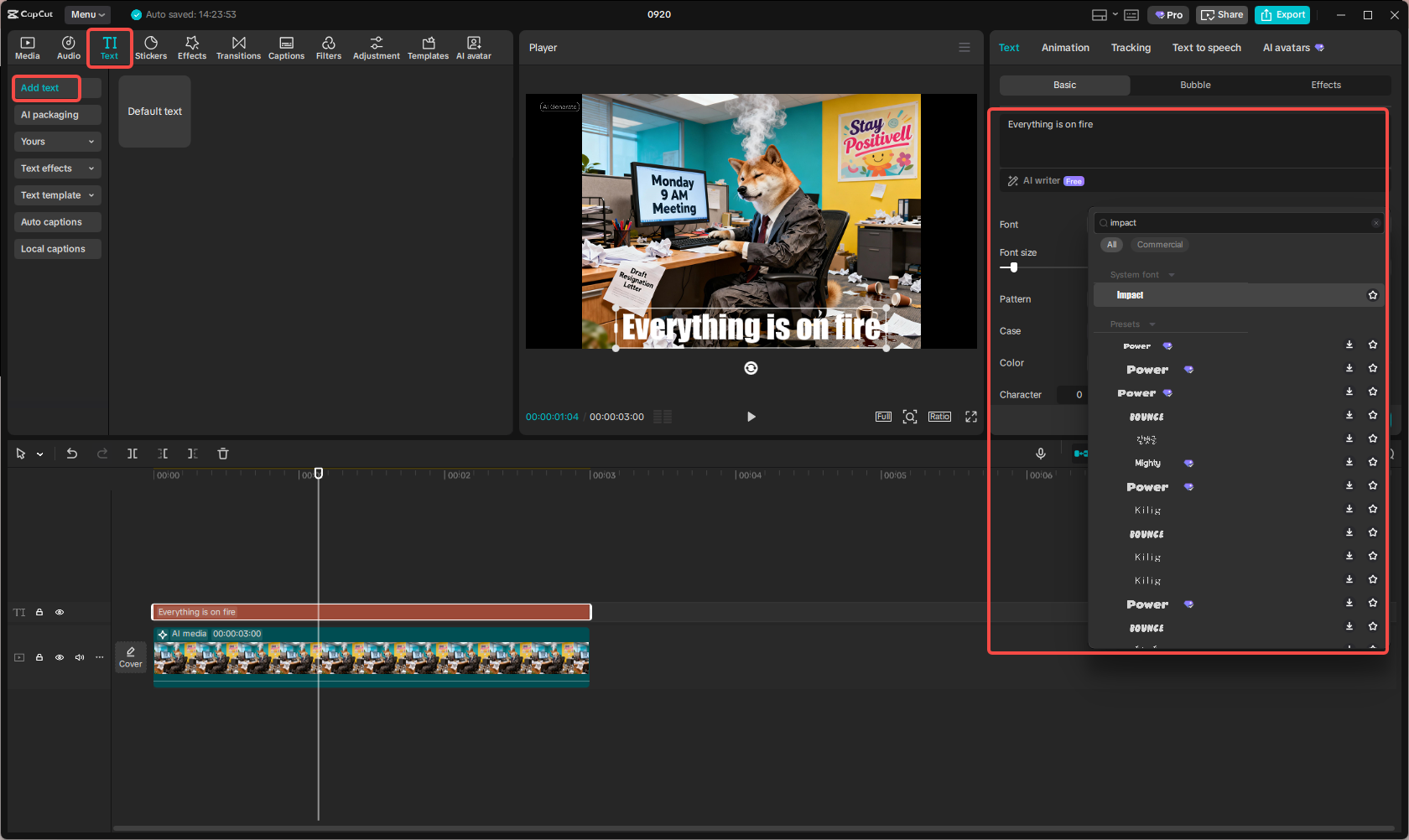 Add text to the meme