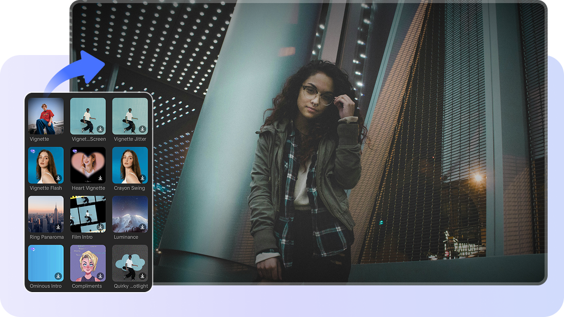 CapCut's vignette effect for photos and videos