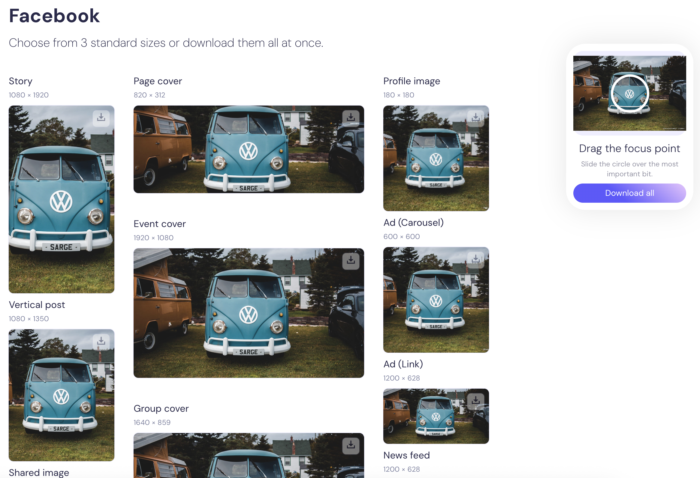Biteable free photo resizer