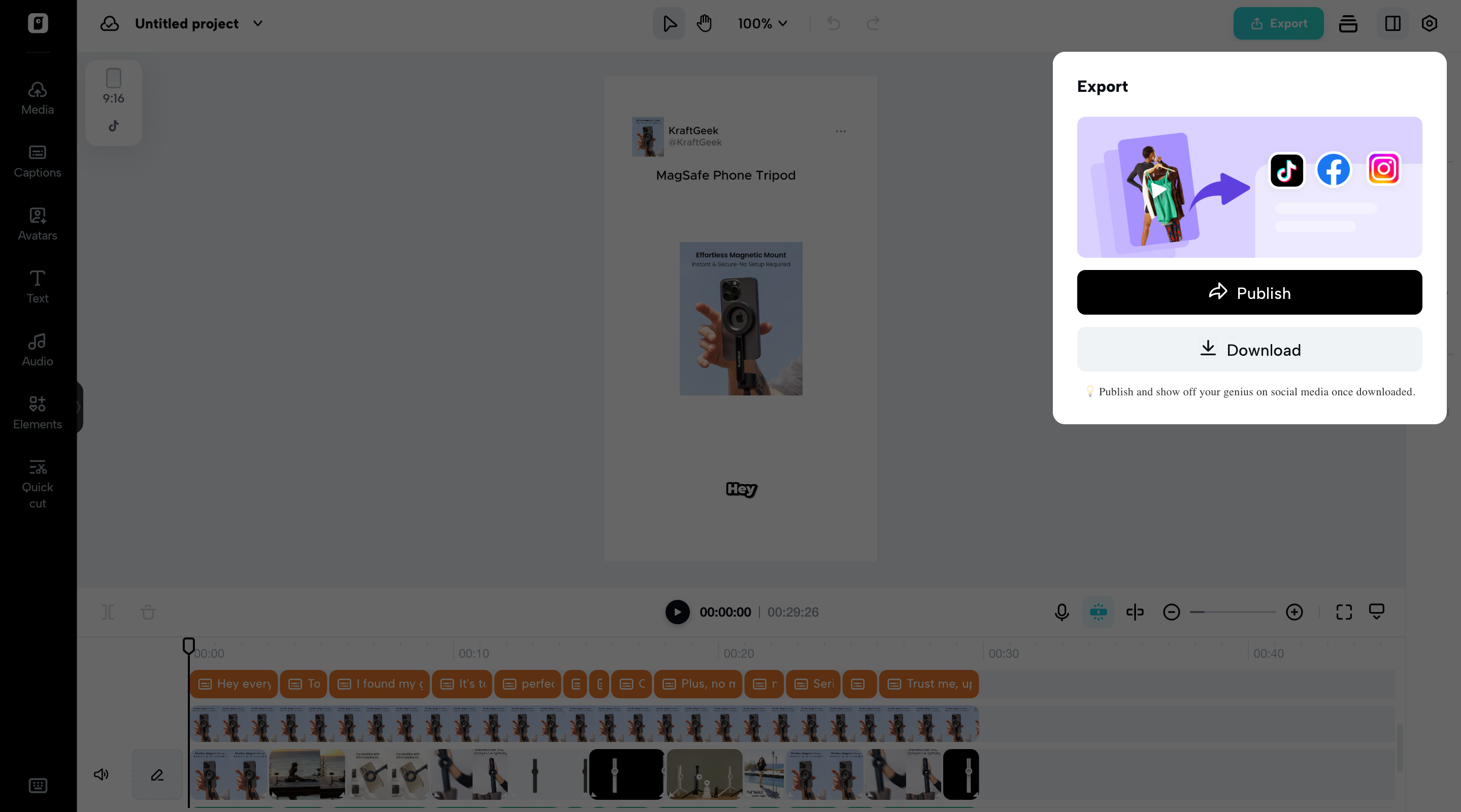 Export your video