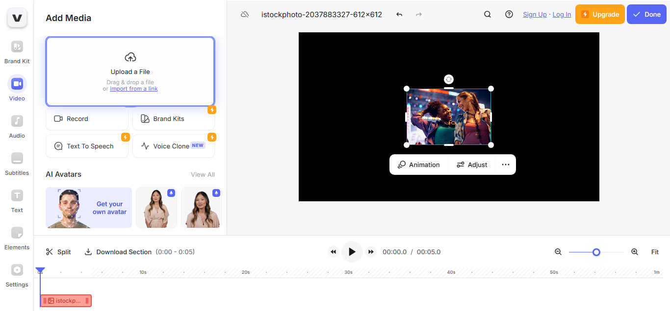 Online photo to video maker