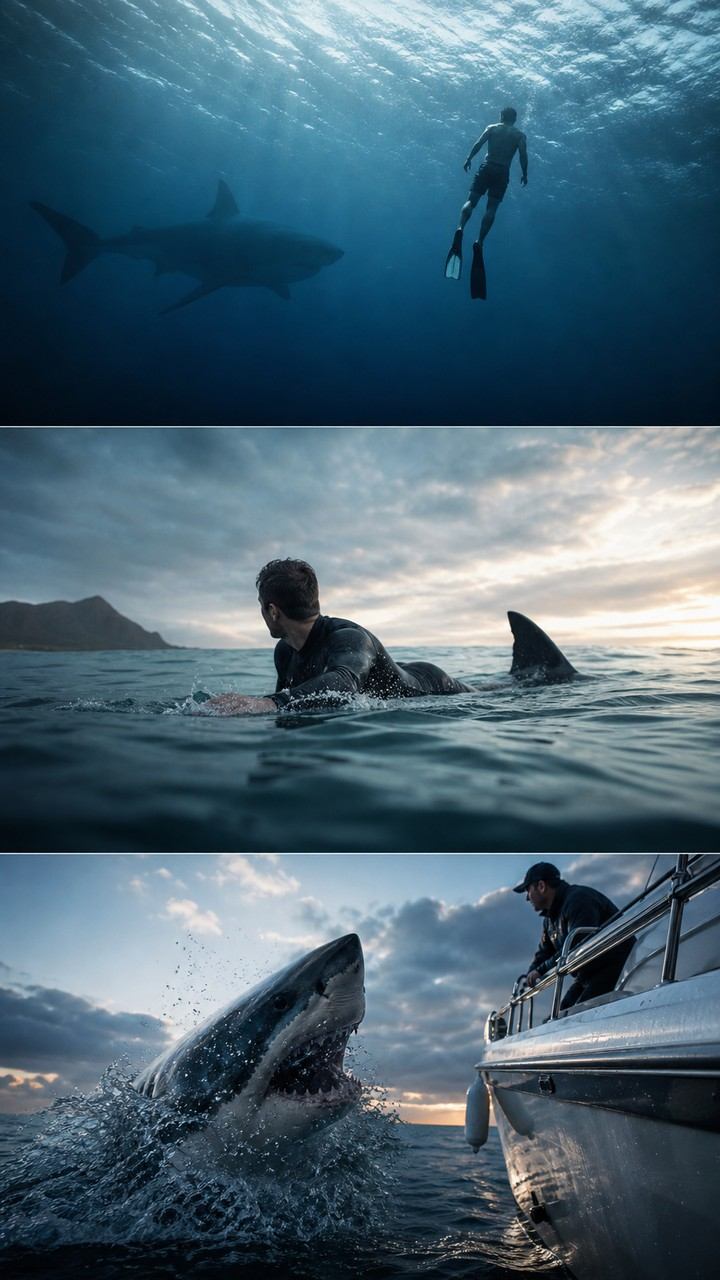 shark attack scene mobile hero