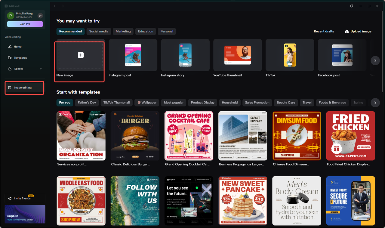 Launch CapCut and add your file
