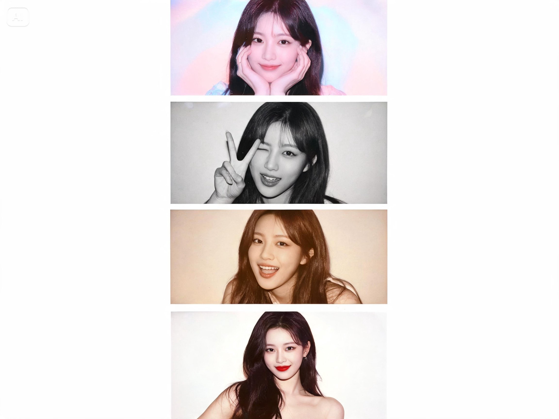 Prompt for a Korean Life4Cuts-style photo strip