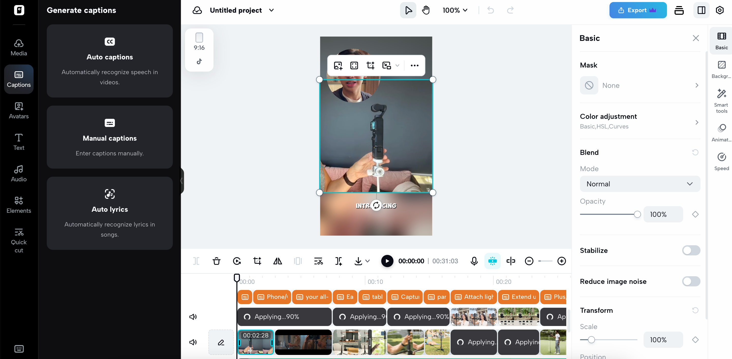 Edit and refine your video