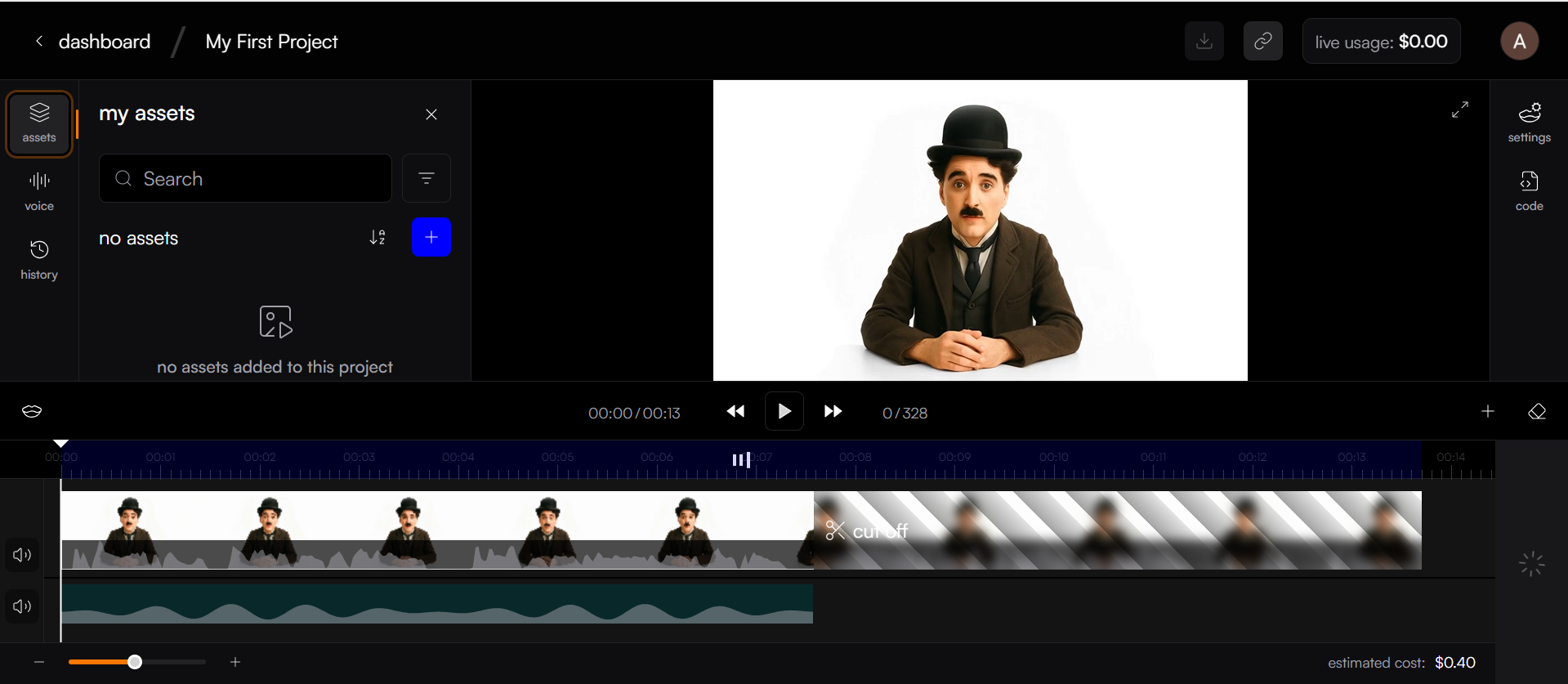 Interface de Sync.so - uma sincronização labial eficaz IA