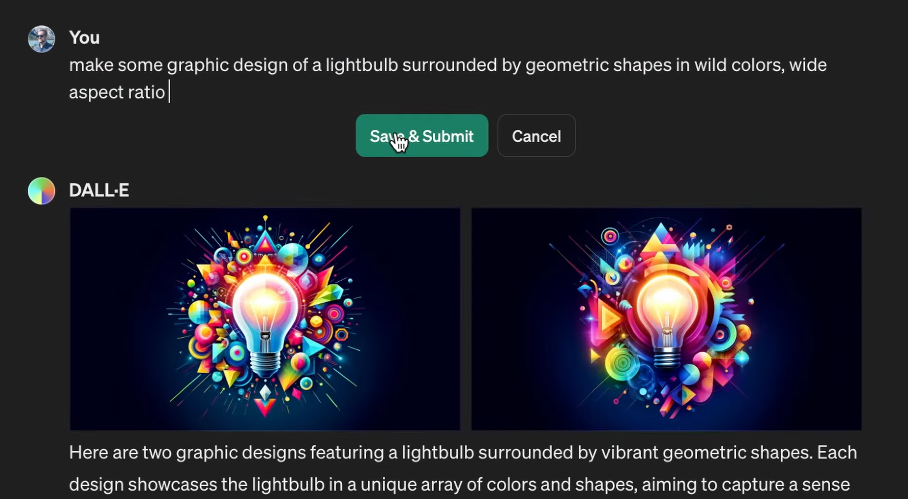 Interface of DALL-E 3 - another useful AI image generator