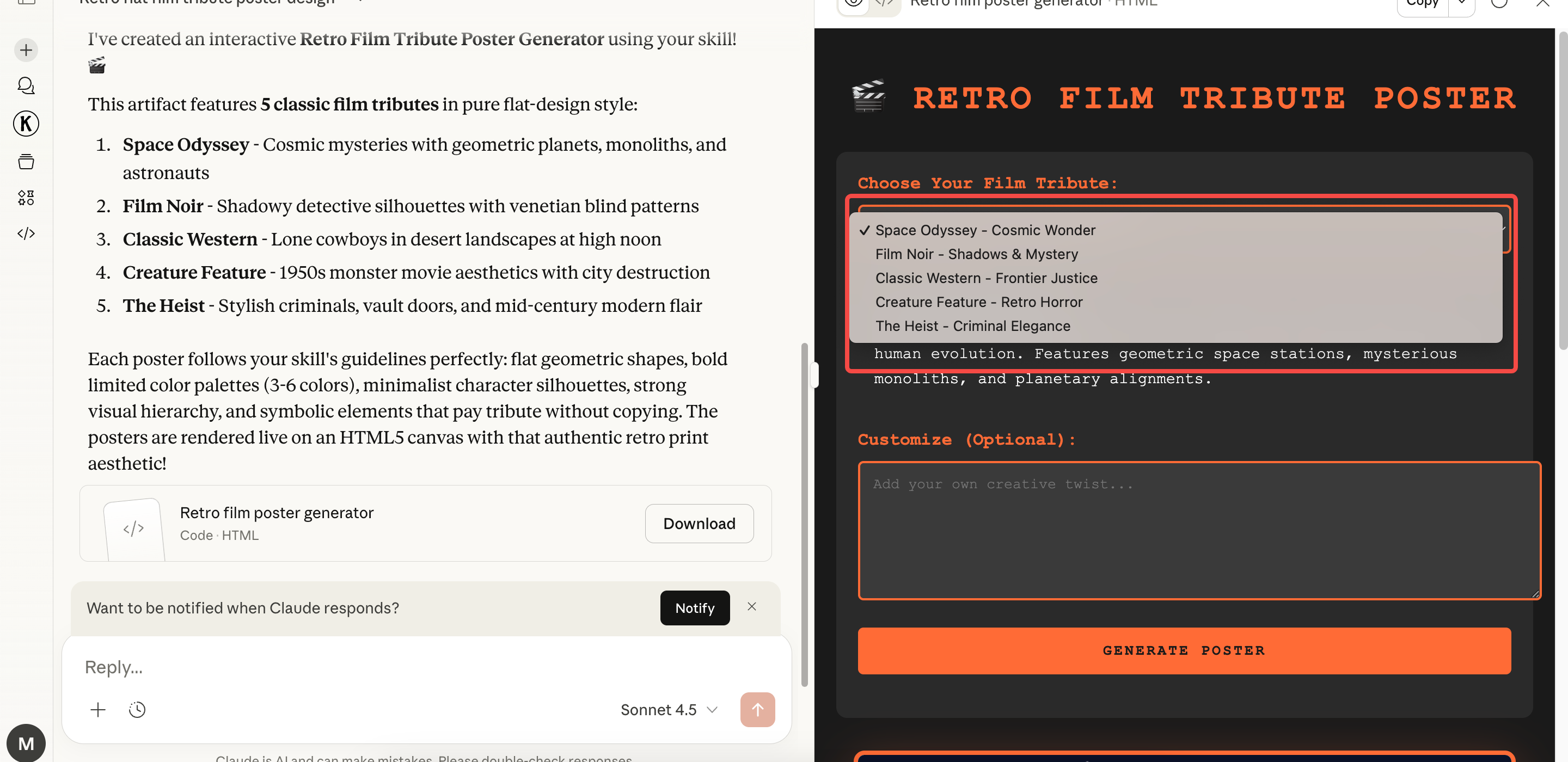 Verifica la habilidad personalizada.