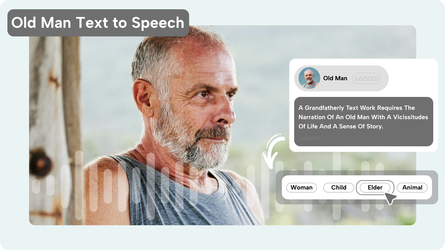 Старый голос для озвучки текста