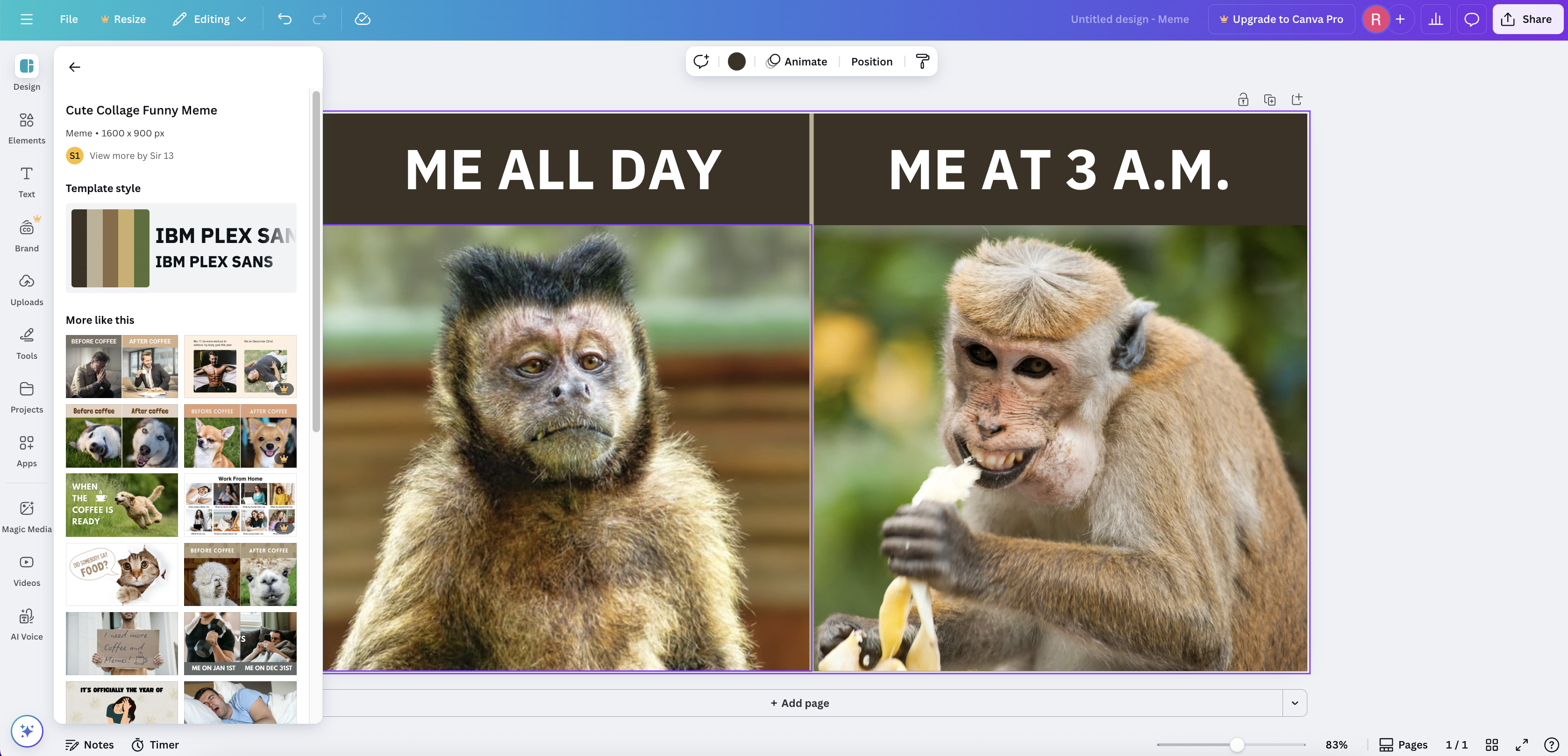 Canva online free meme generator