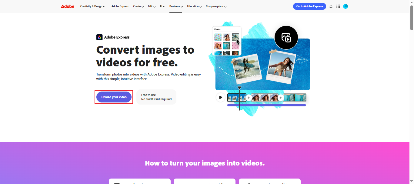 chuyển đổi hình ảnh thành video trực tuyến