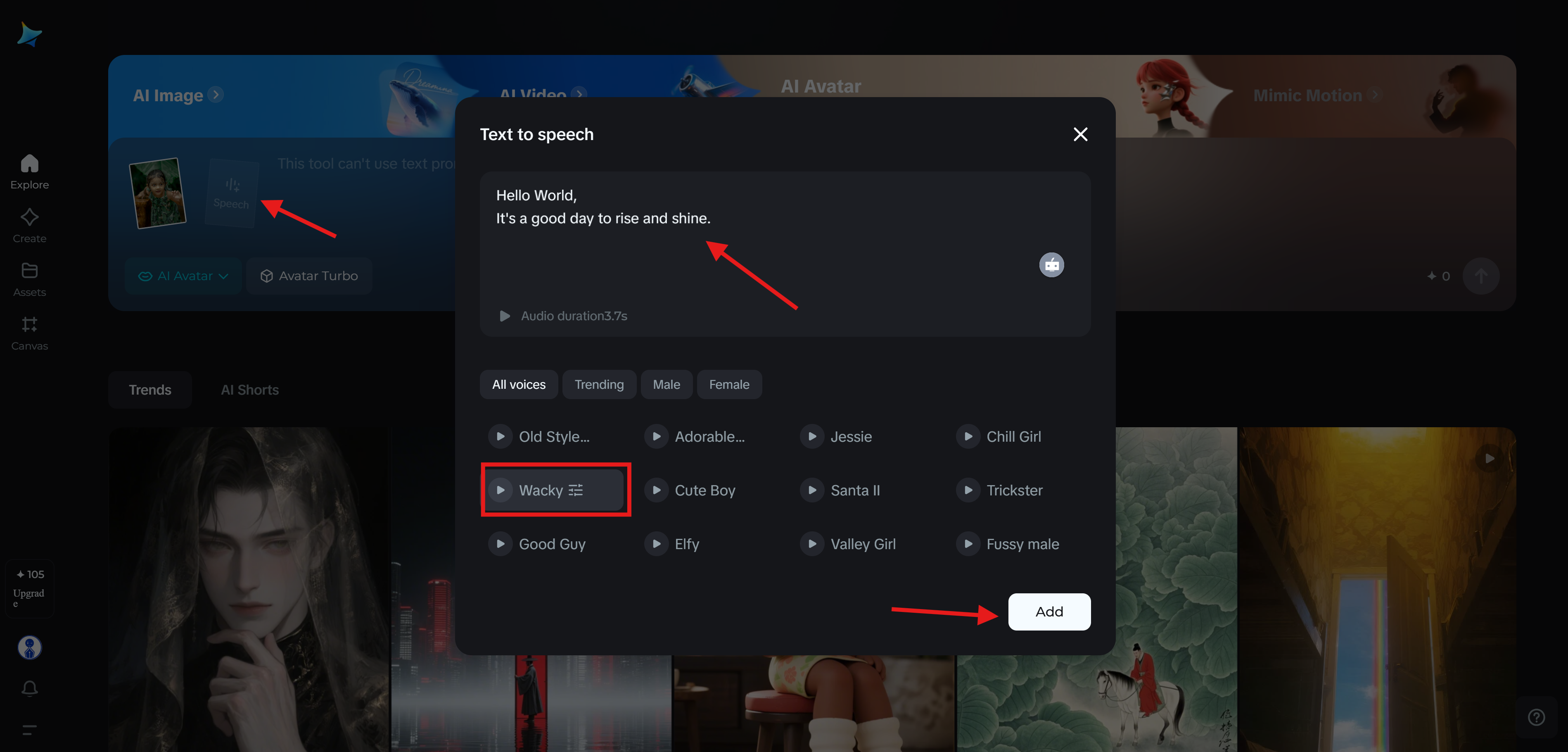 AI generated marketing content