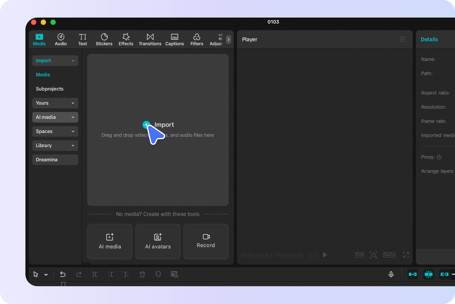 Upload your image to the CapCut desktop video editor 