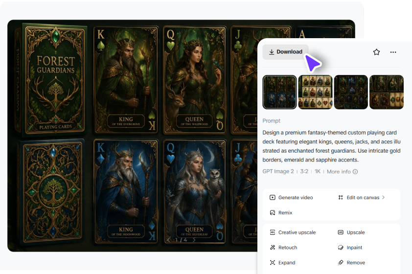 Refine details and export your deck