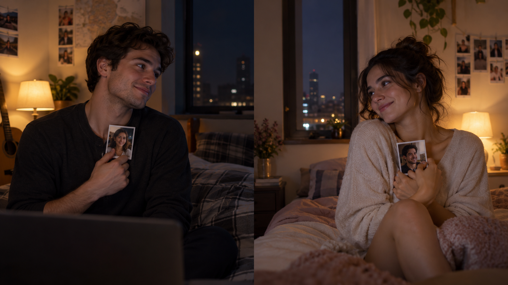 Long Distance Couple AI Photo Prompt Ideas | Dreamina