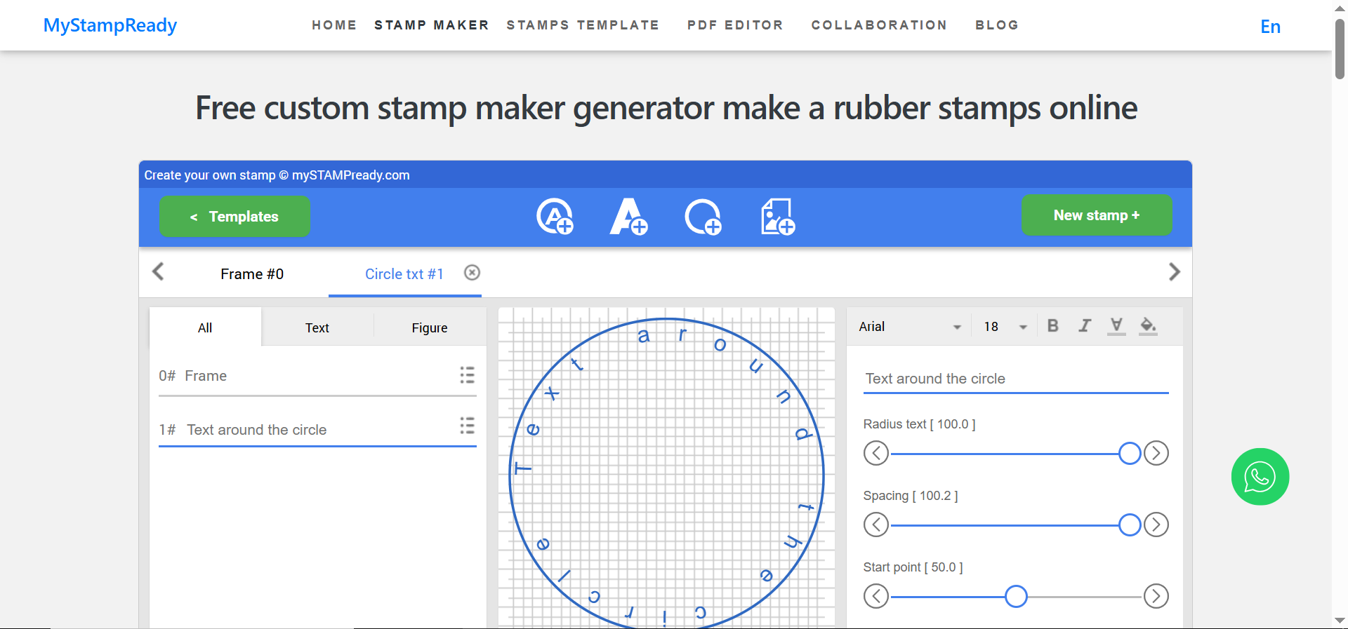 MyStampReady homepage