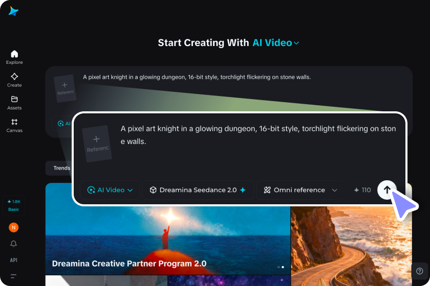 Stap 1: Open de video generator en schrijf uw prompt