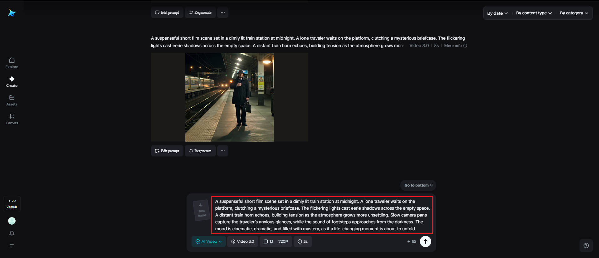 Generarea textului în video