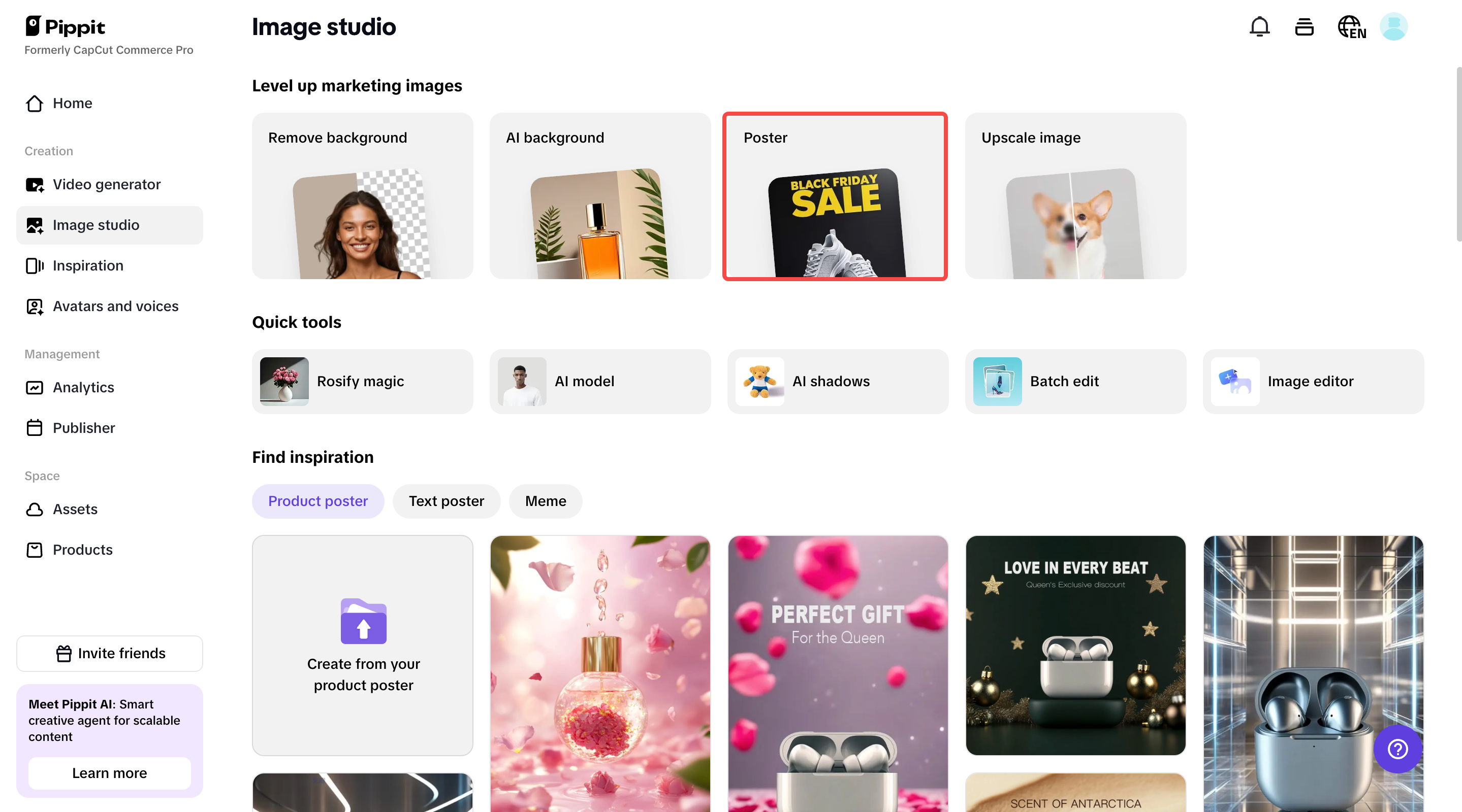 Access the Poster feature