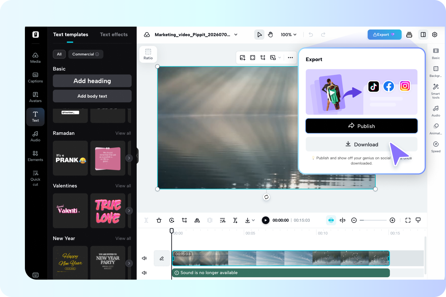 Step 3: Review and export the video