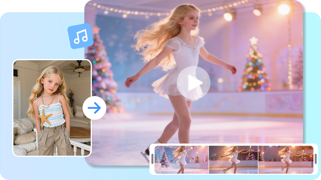 animate images into videos with synchronized music