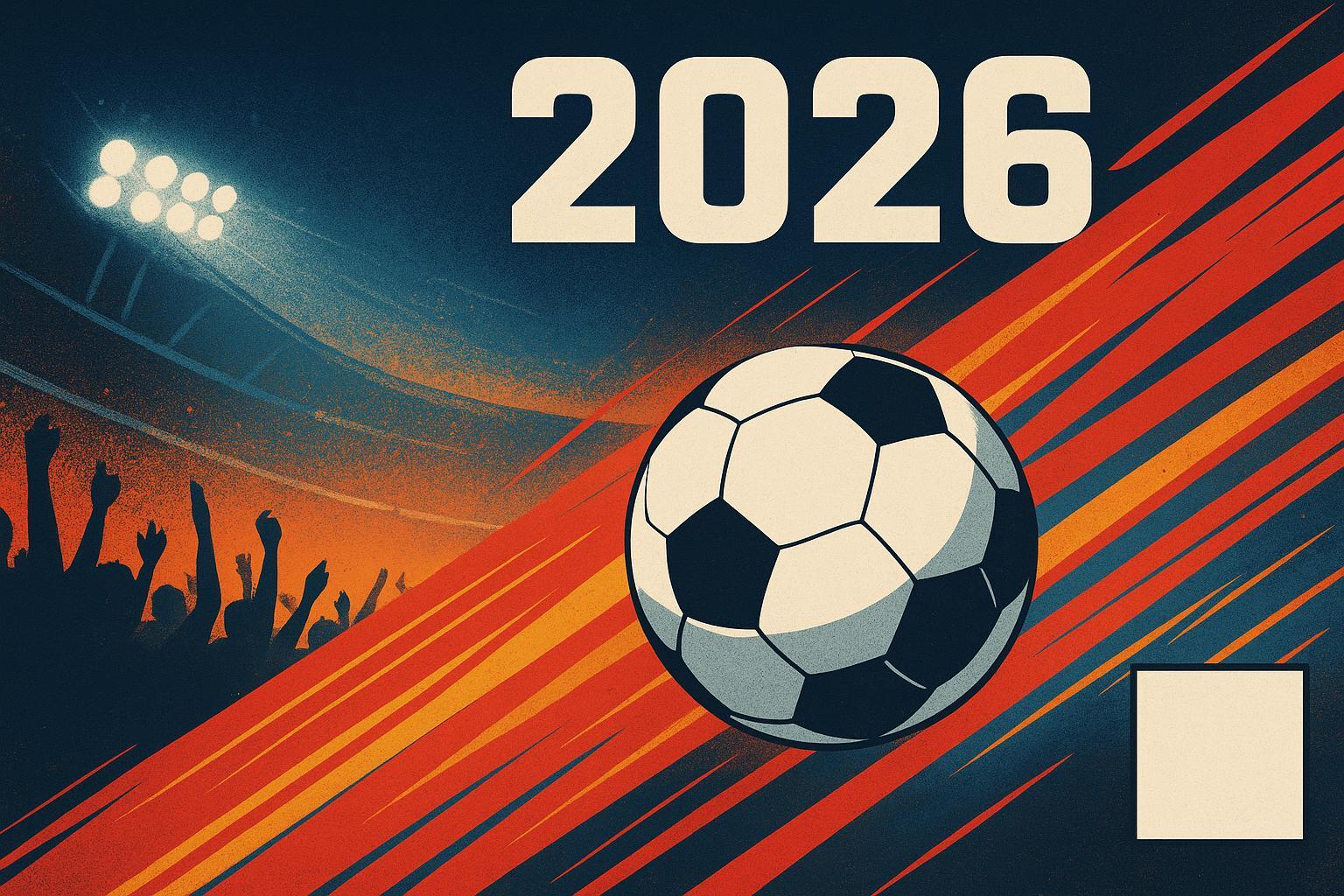 AI football poster ideas cover image with stadium lights, headline space, and QR space