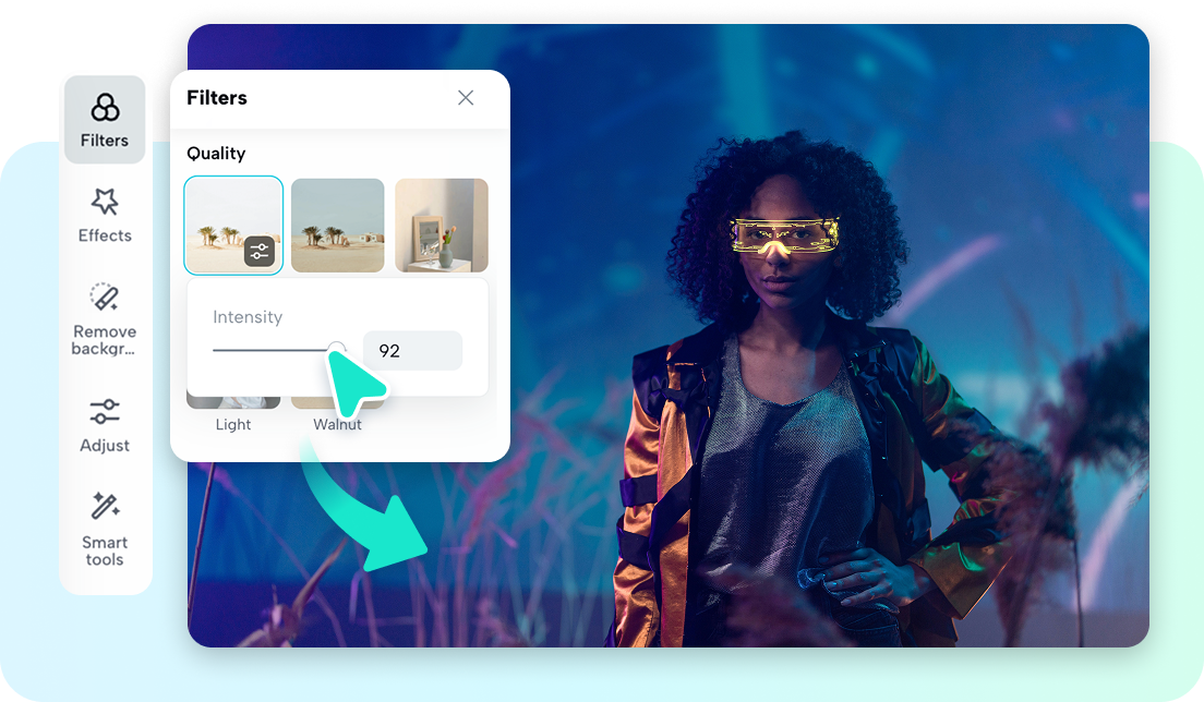 ฟิลเตอร์และเอฟเฟกต์ใน Pippit