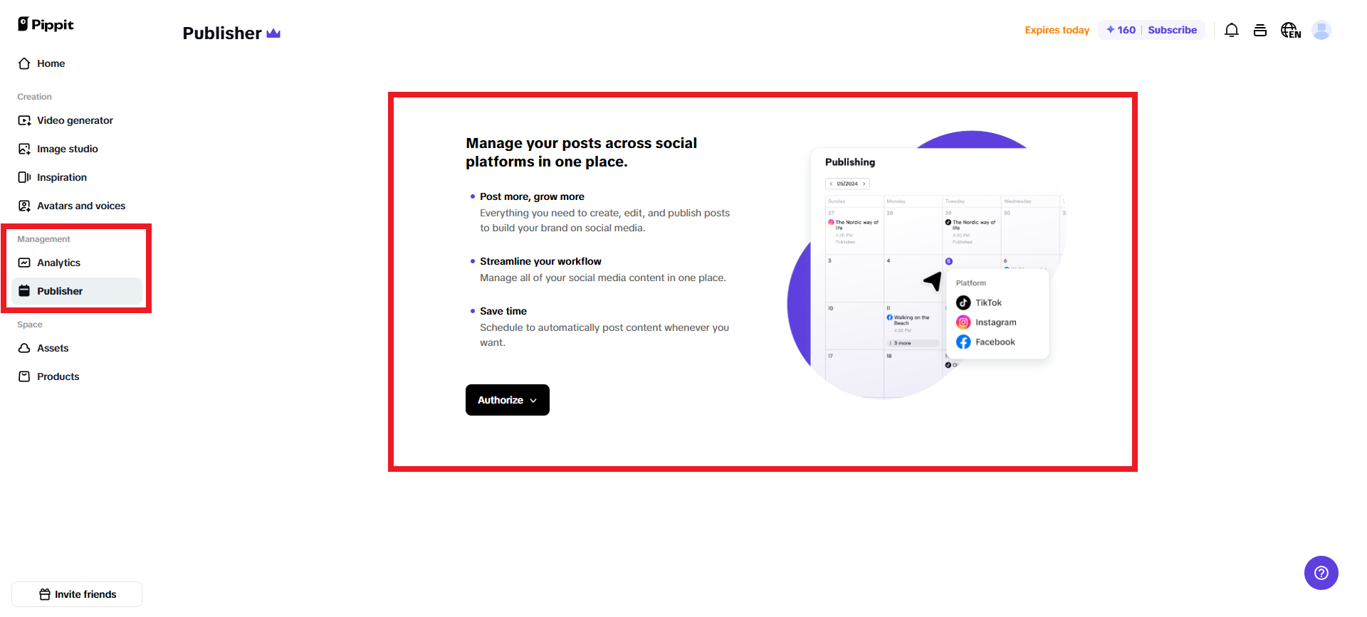 Ferramentas integradas de publicação e análise