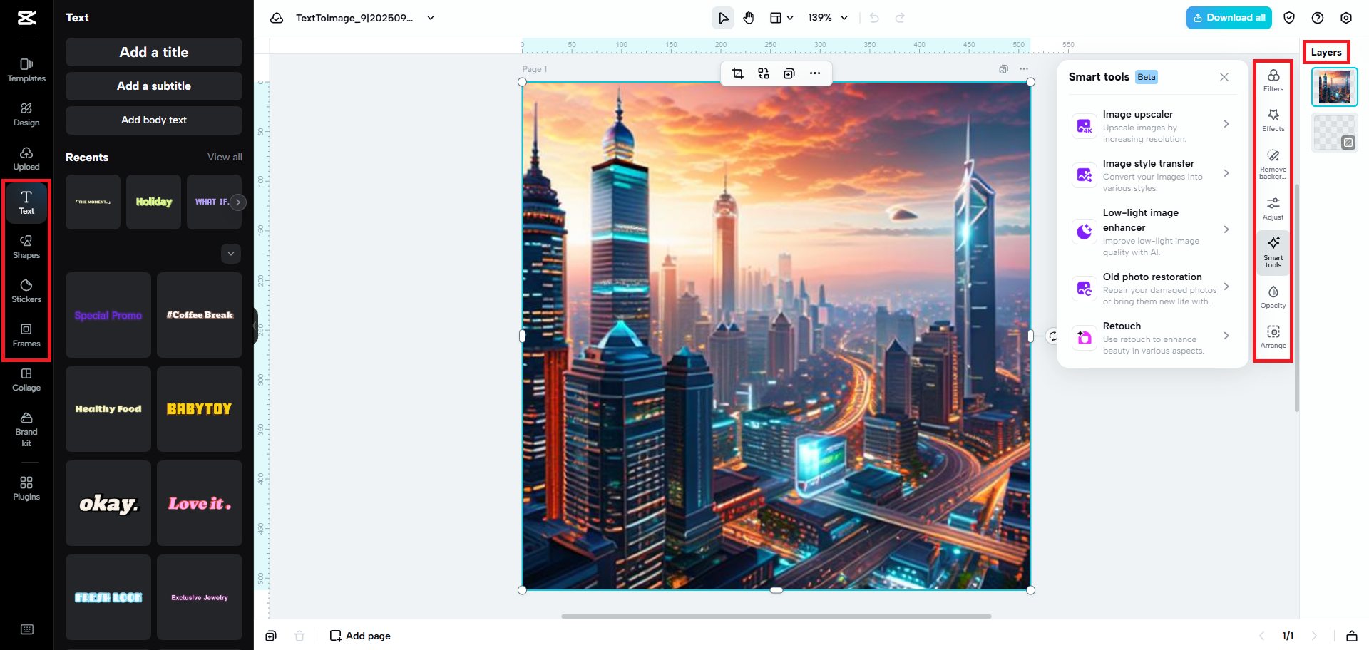 Extensively edit your generated image
