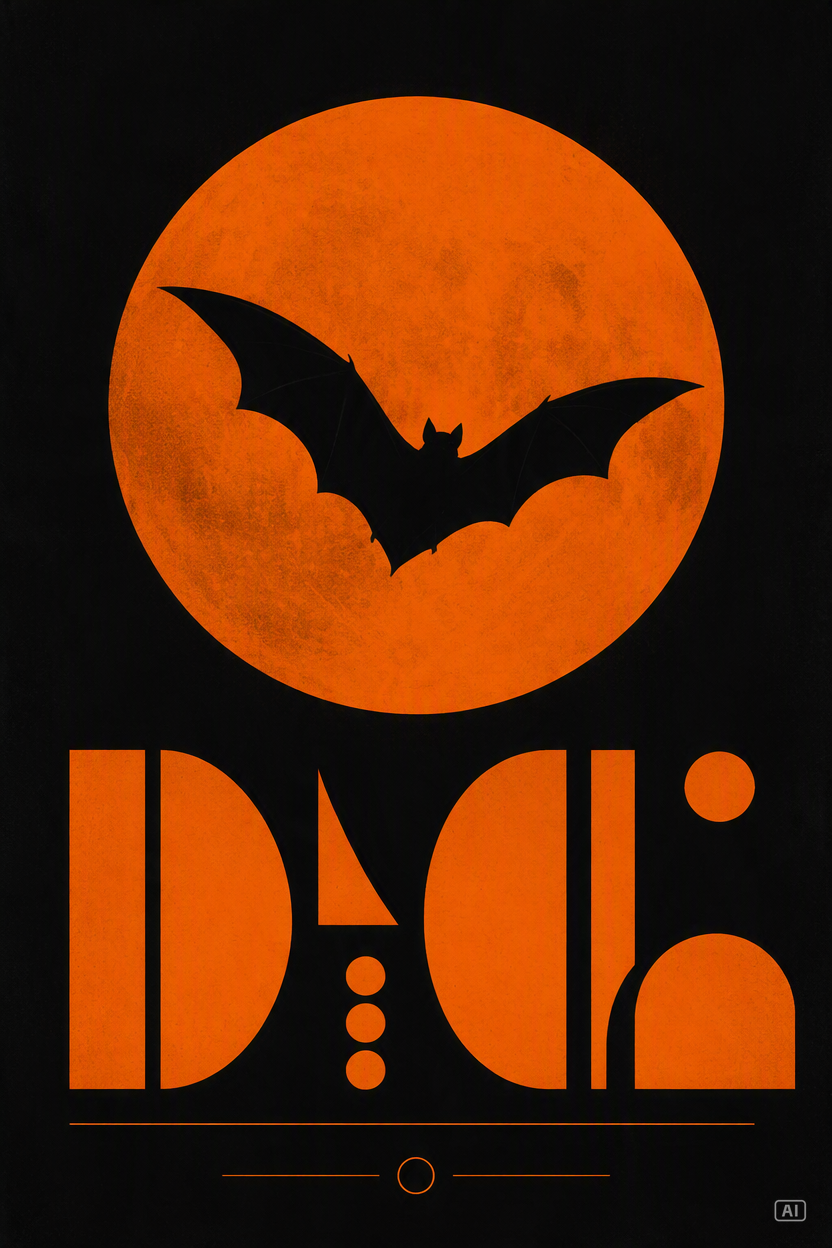 Halloween poster bat silhouette image generated by Pippit