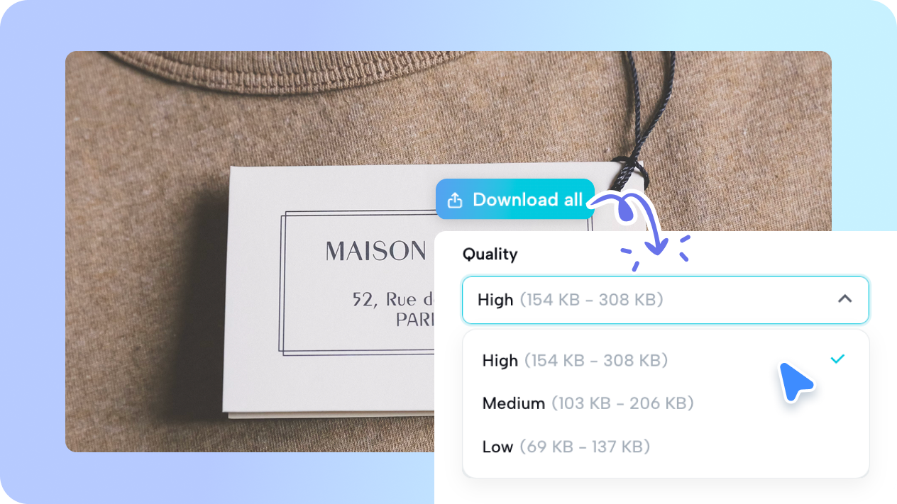 High-quality export options for versatile formats