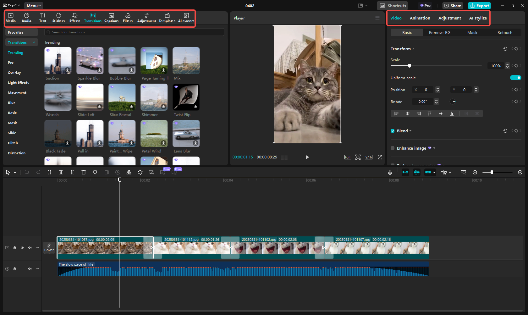 Enhance your slideshow