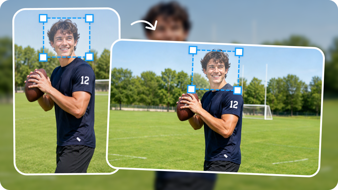 Precise frame re-centering and clipping
