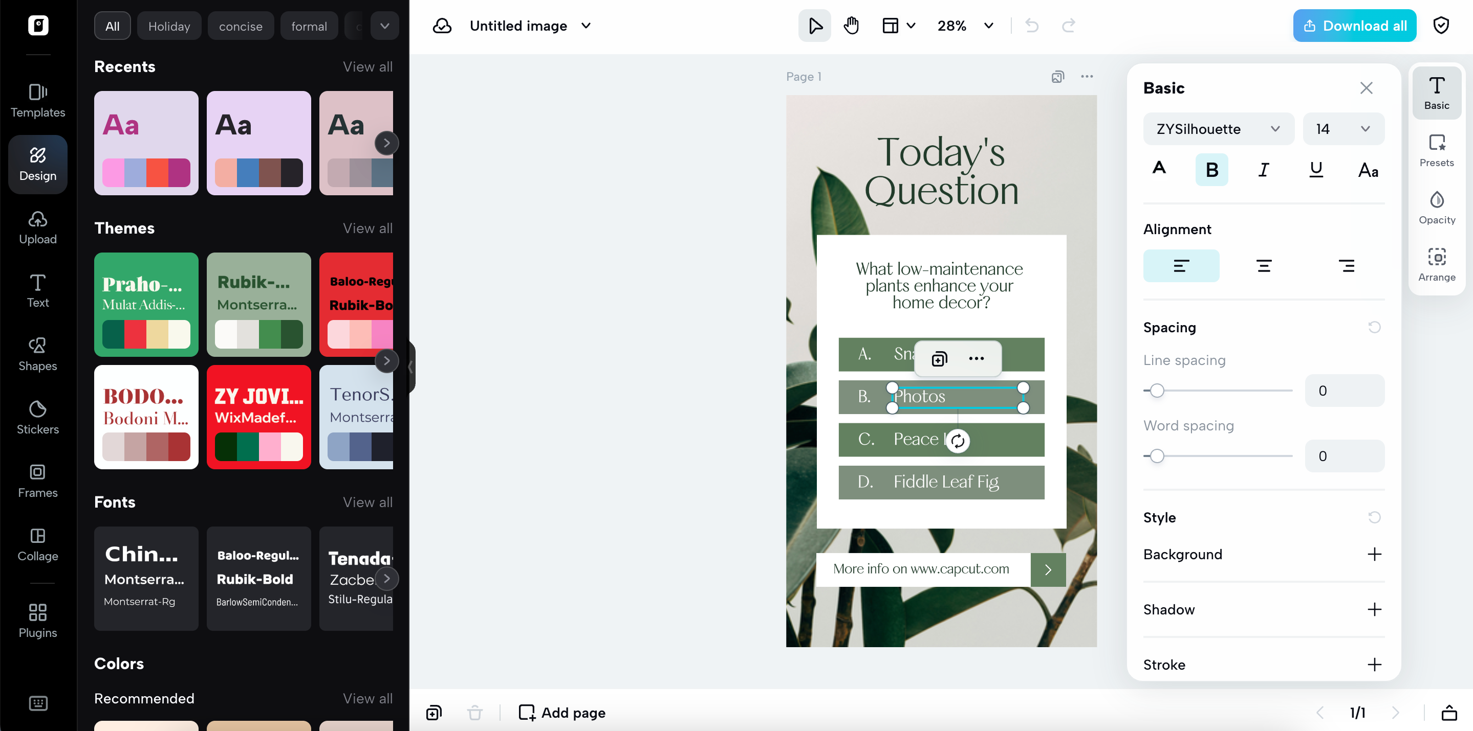 Design and customize the template