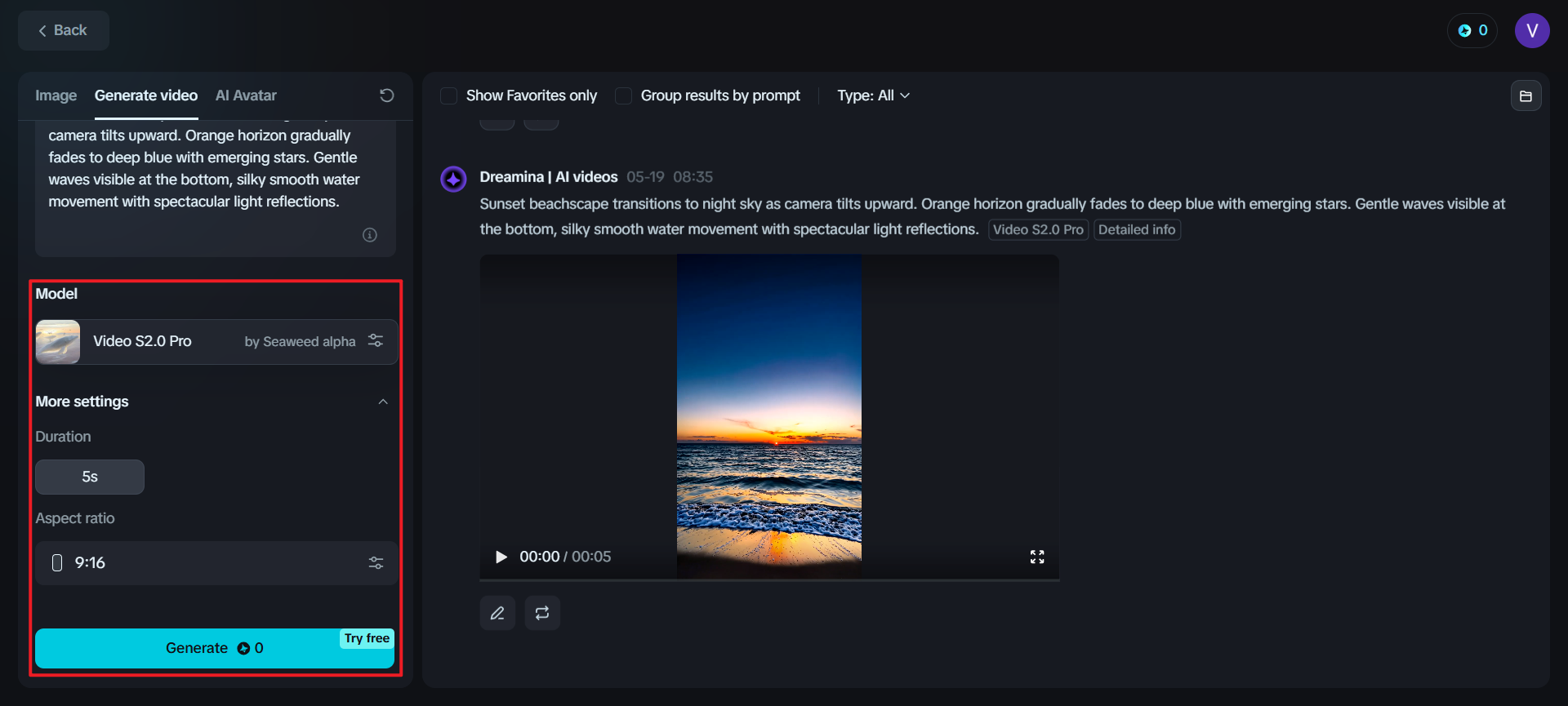 Dreamina AI do generowania filmów TikTok