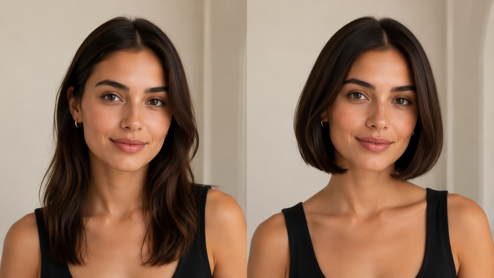 Gaya rambut virtual Dreamina coba contoh segera 2: pratinjau gaya rambut bob ramping
