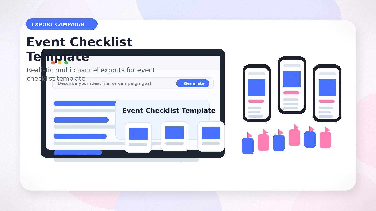 Event Checklist Template realistic export campaign visual for event checklist template