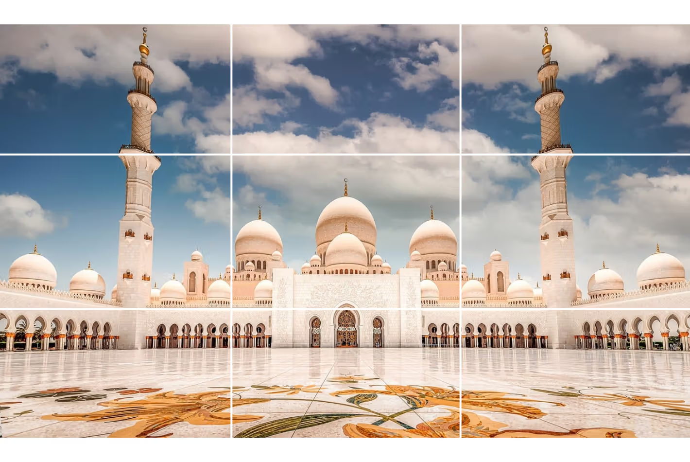 Architectural symmetry with off-center framing