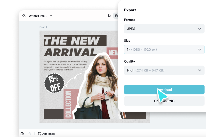 Експортувати дизайн наклейки