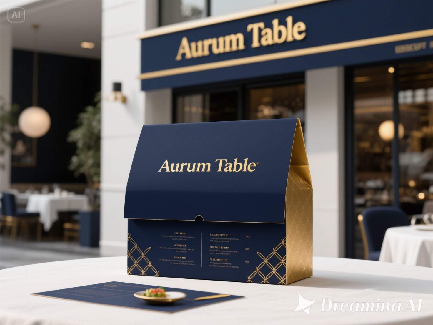 Maqueta de marca para restaurante.