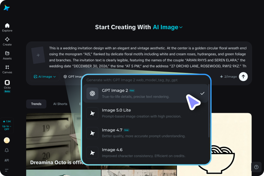 Set your model and adjust layout settings